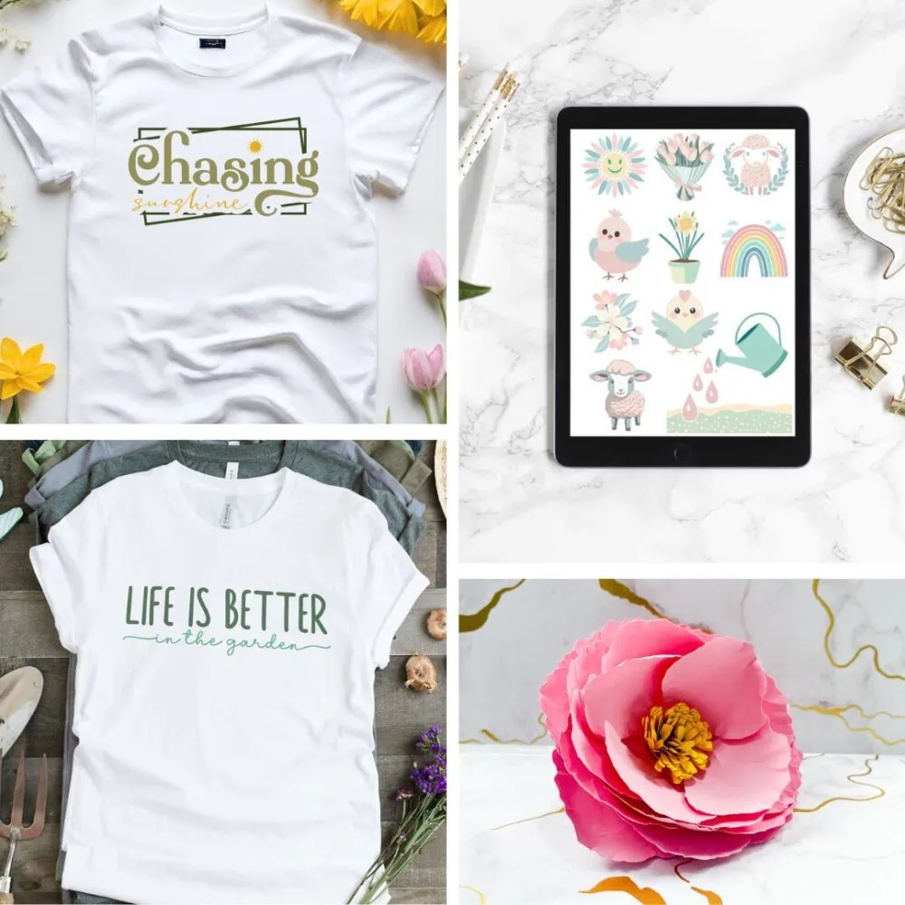 Spring SVG art designs for cutting machine crafting
